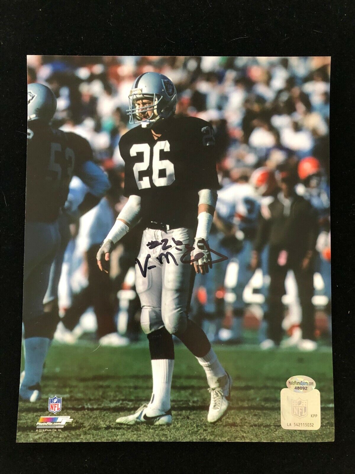 Van McElroy Signed Autographed Photo Poster painting 2 COA Oakland Raiders Las Vegas Los Angeles