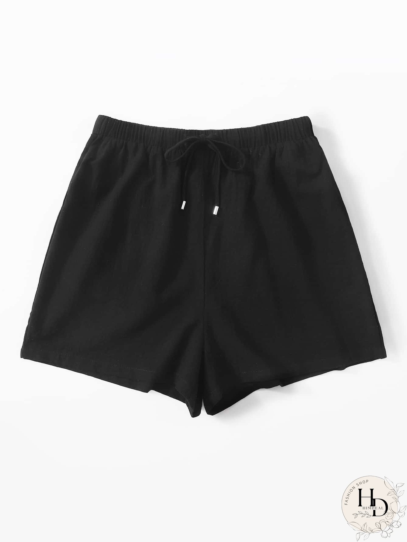 Drawstring Waist Wide Leg Shorts