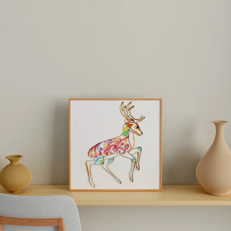 Paper Filigree Painting Kit -Deer