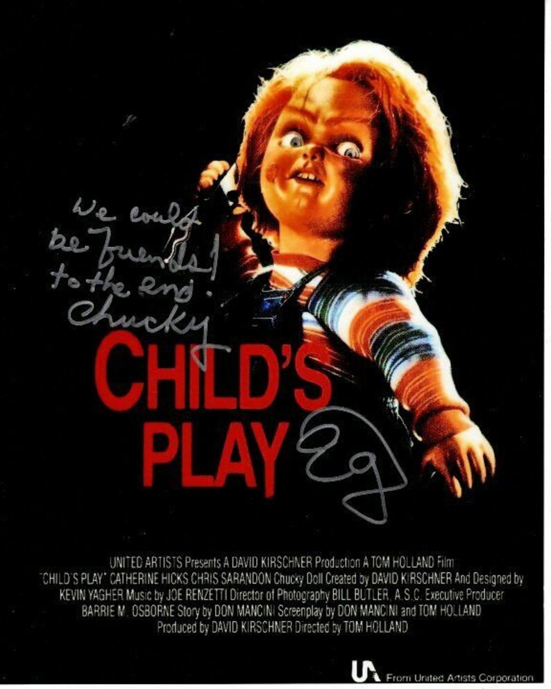 Ed gale signed autographed childs play chucky Photo Poster painting great content