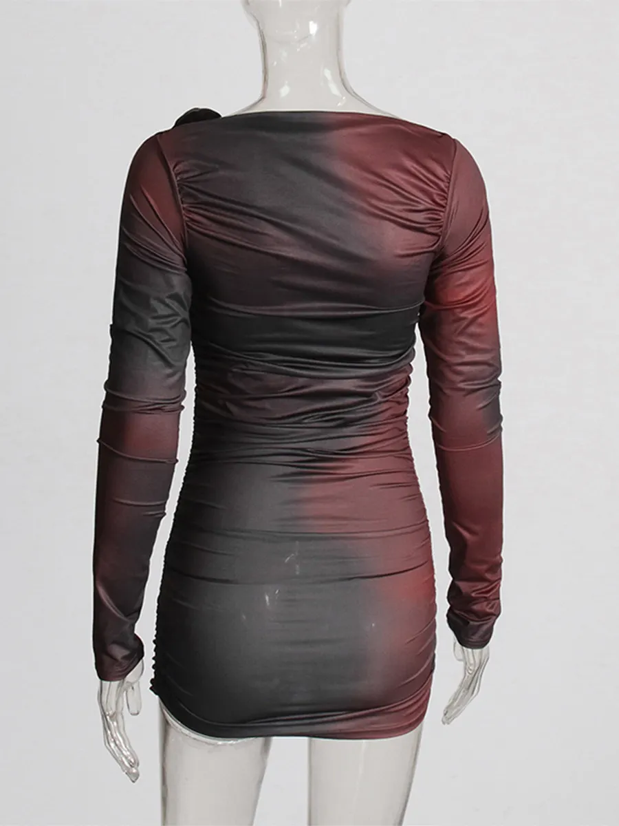 Brownm Yujie Style Dress Spring 2025 New Sexy Hottie Fashion Shoulder Brae Folding Short Dress Girl