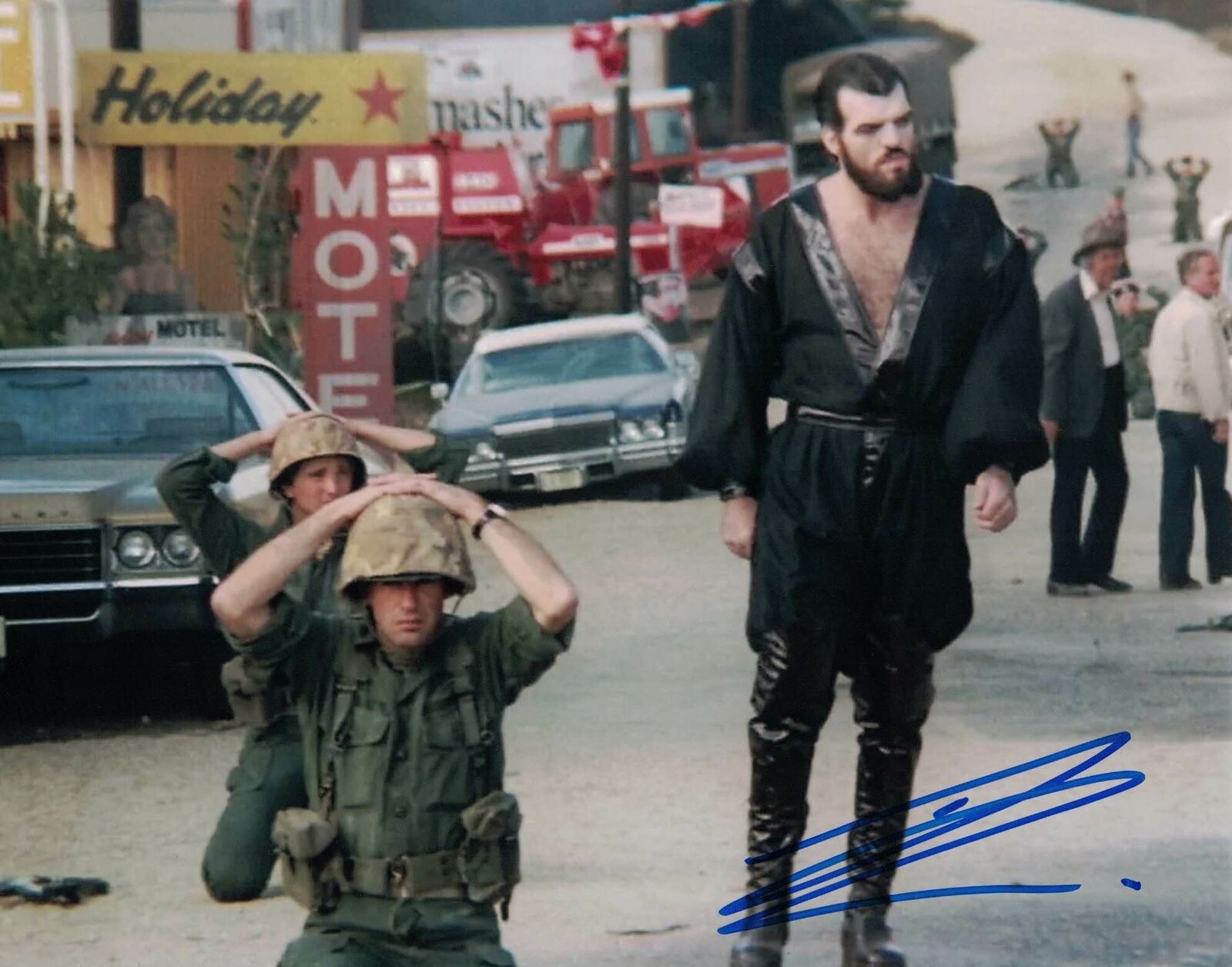 DEREK LYONS - American Solider - Superman 2- hand signed Photo Poster painting