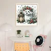 Christmas Puppy-11CT Stamped Cross Stitch 40*40cm/15.75*15.75in