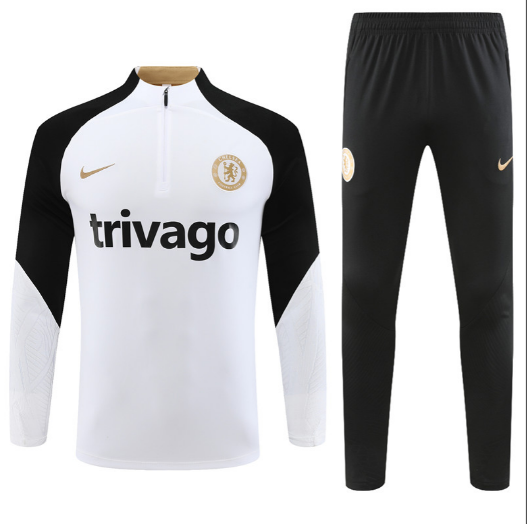 23/24 Chelsea Half-Pull Training Suit Jersey 1:1 Thai Quality Set Football Shirt 
