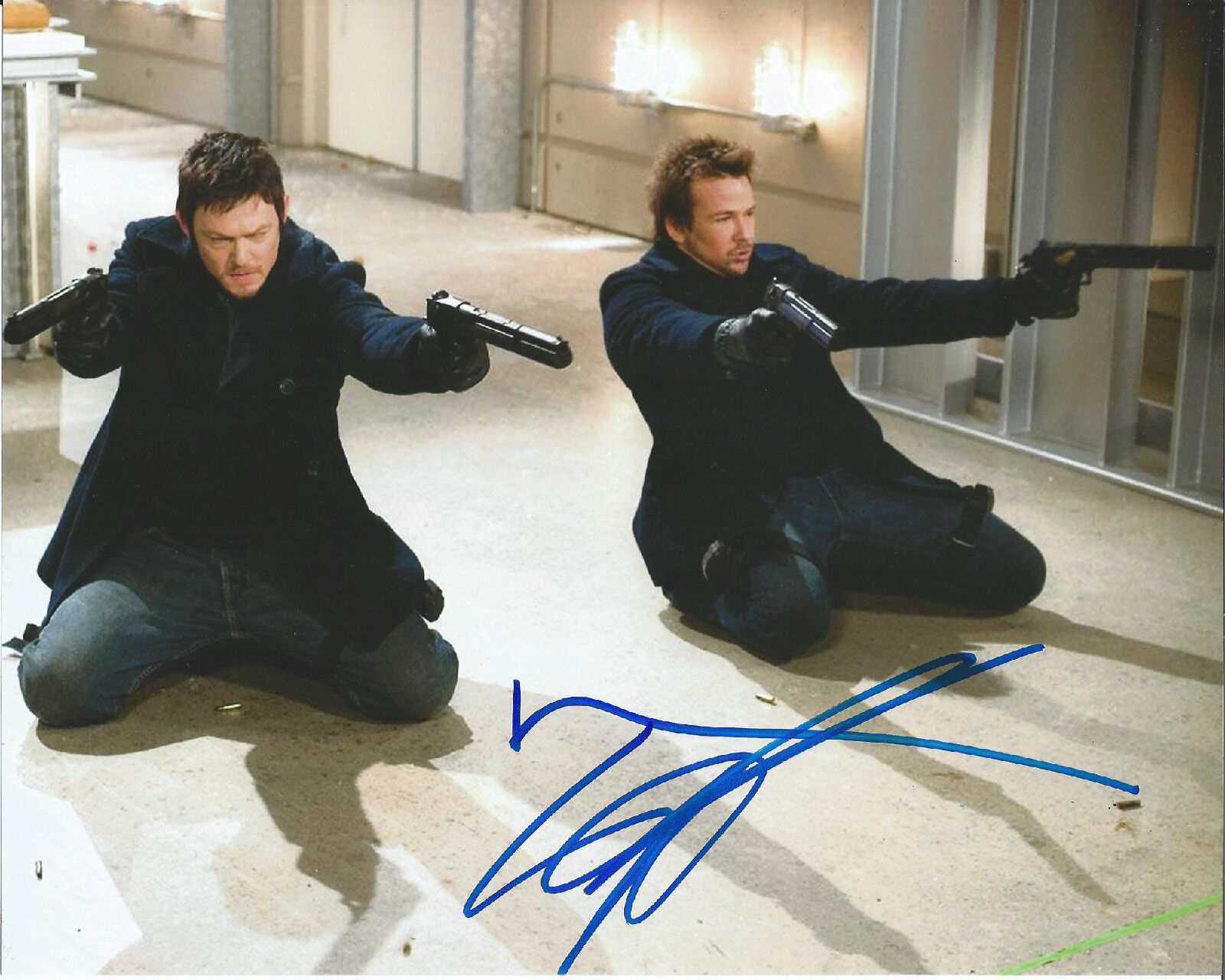 NORMAN REEDUS SEAN PATRICK FLANERY HAND SIGNED BOONDOCK SAINTS 8X10 Photo Poster painting C COA