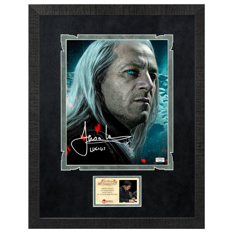 Jason Isaacs Autographed Harry Potter Lucius Malfoy 8×10 Framed Photo Poster painting