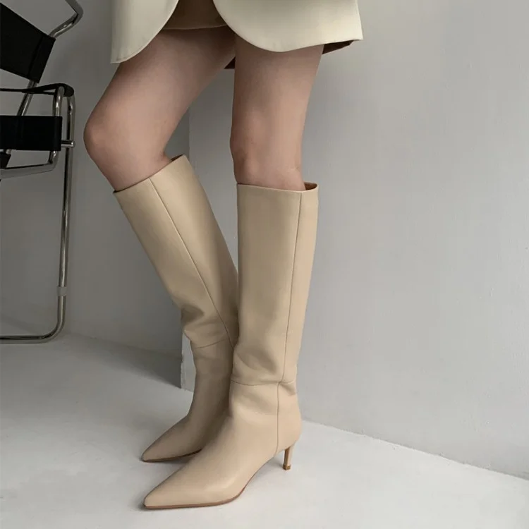 Winter New Below The Knee Stiletto Heel Knight Boots Women-PABIUYOU- Women's Fashion Leader
