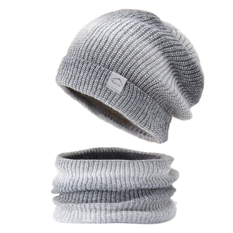(🎅EARLY CHRISTMAS SALE-49% OFF) Gradient Color Wool Cap Thickening Keep Carm Protect Two Piece Suit