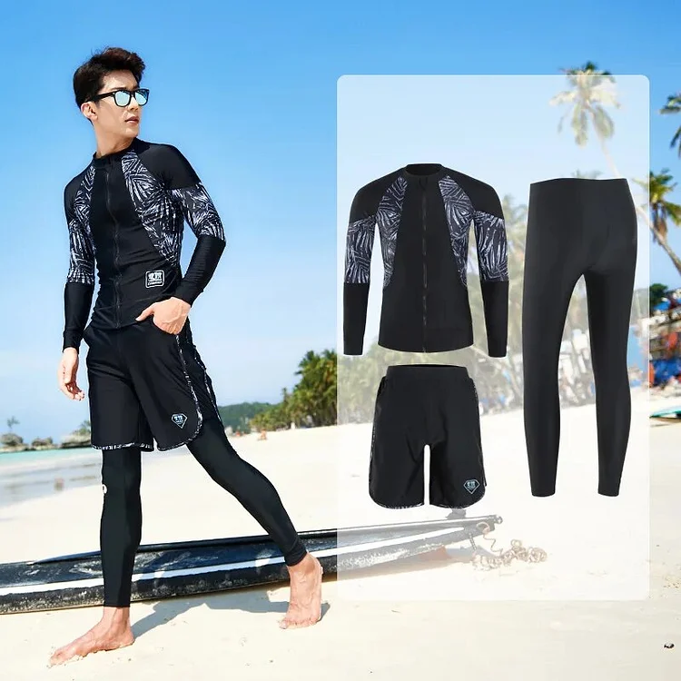 Rash Guard Couples 2025 New Korean Long Sleeve Multi Pieces Swimsuit Swimwear Bathing Suits Surfing Long Pant Sports Beachwear