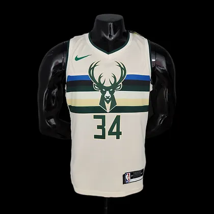 Maillot De Basketball Milwaukee Bucks Authentic Statement - Taille L, Noir Et Blanc, Occasion