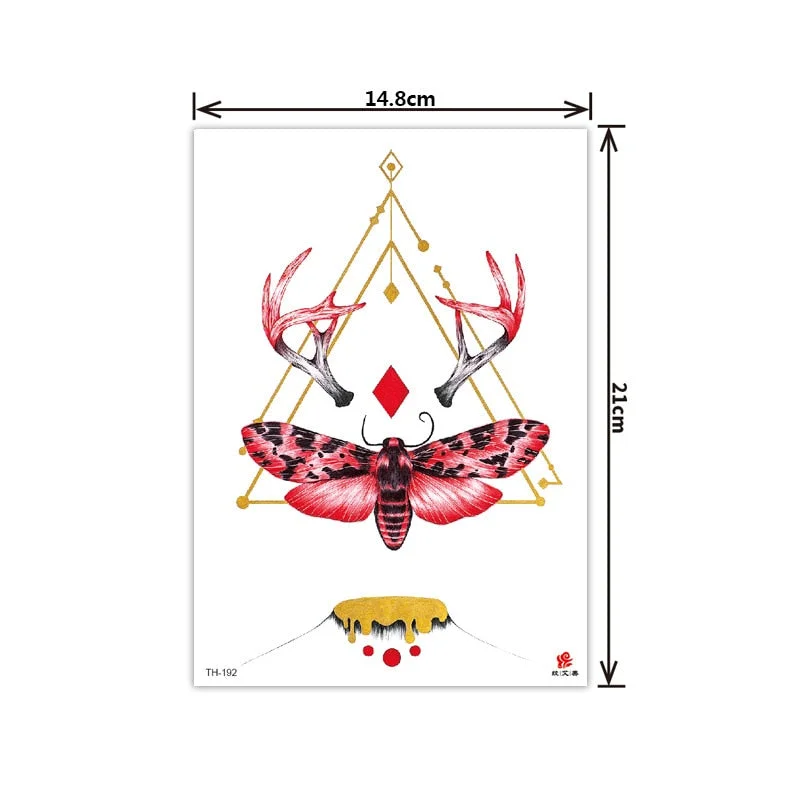 2021 New Plain Flower Arm Tattoo Sticker Flower Waterproof Tattoo Color Animal Tiger Tattoo Sticker