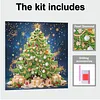 DIY Special Shape Diamond Painting Pearl Art With Inner Frame Kit 25x25cm(christmas trees)
