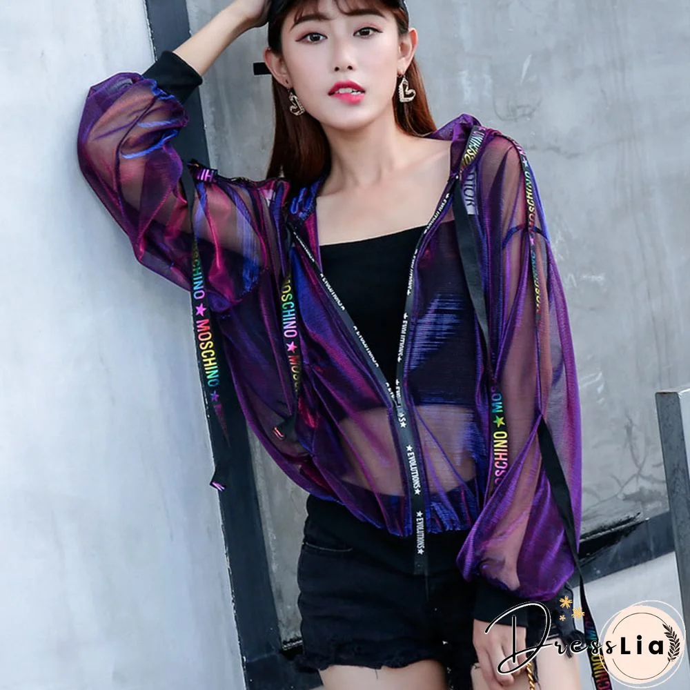 Coat Women Jackets Harajuku Coats And Jacket Streetwear Windbreaker Loose Ribbon Baseball Uniform Sun Summer