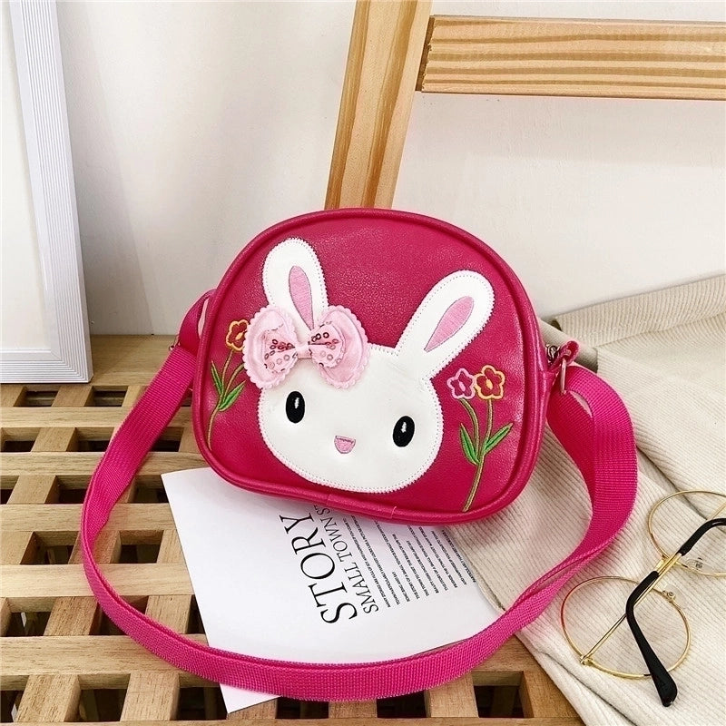 Kid’S Pu Leather Animal Cartoon Cute Semicircle Zipper Crossbody Bag