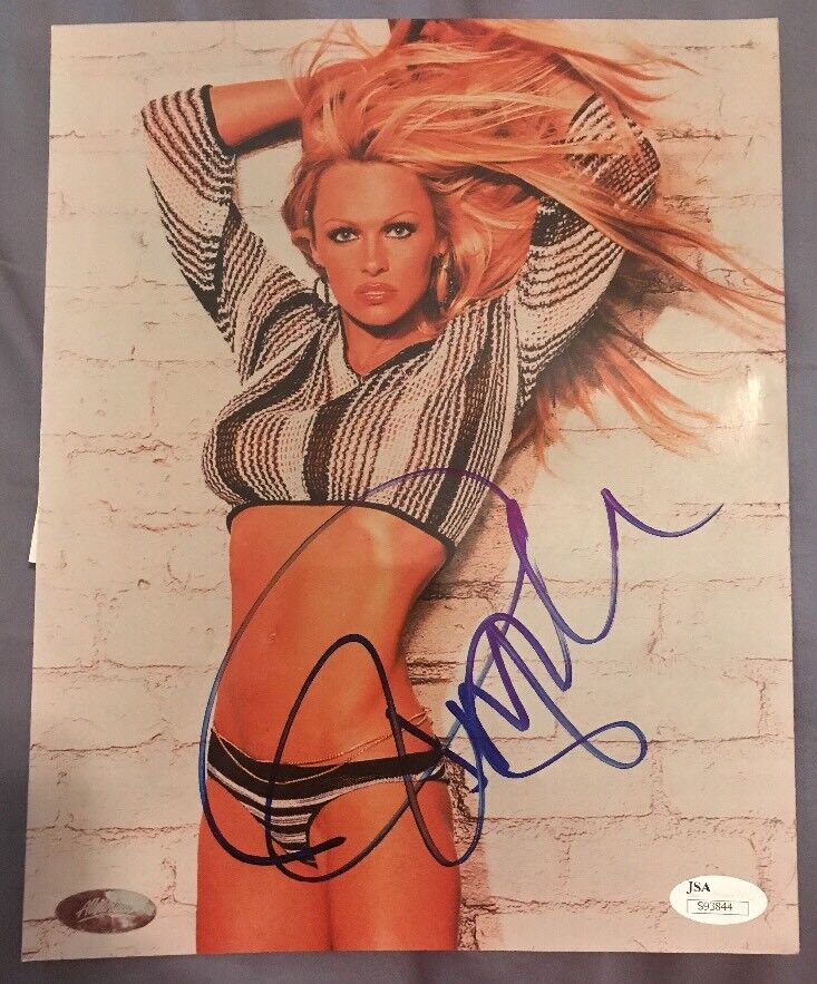 PAMELA ANDERSON SIGNED 8X10 Photo Poster painting AUTOGRAPH JSA COA BAYWATCH