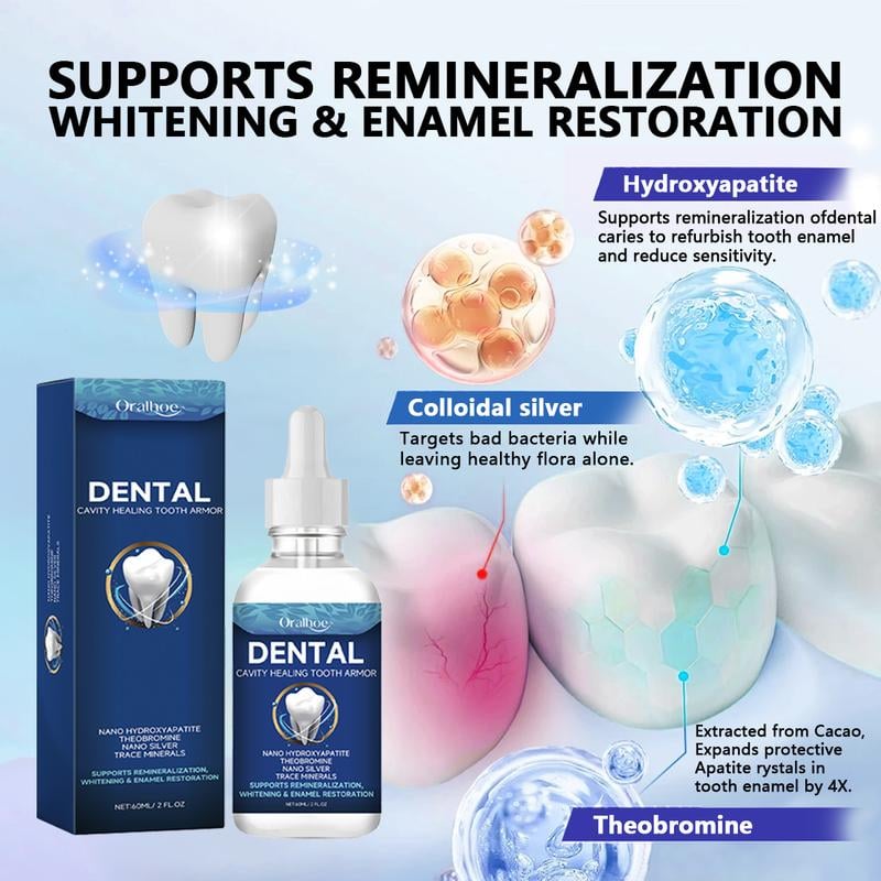 Fluoride-Free Hydroxyapatite Tooth Armor Drops | Enamel Repair, Whitening & Fresh Breath | Gentle Oral Care for Sensitive Teeth