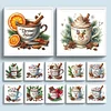 12pcs Christmas Drinks-11CT Stamped Cross Stitch Set 12.5*12.5cm/4.92*4.92in tapestrymarket