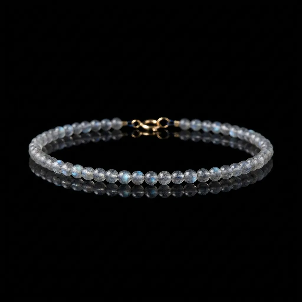 The Azure Minimalist: 2mm Natural Aquamarine Micro-Bead Bracelet