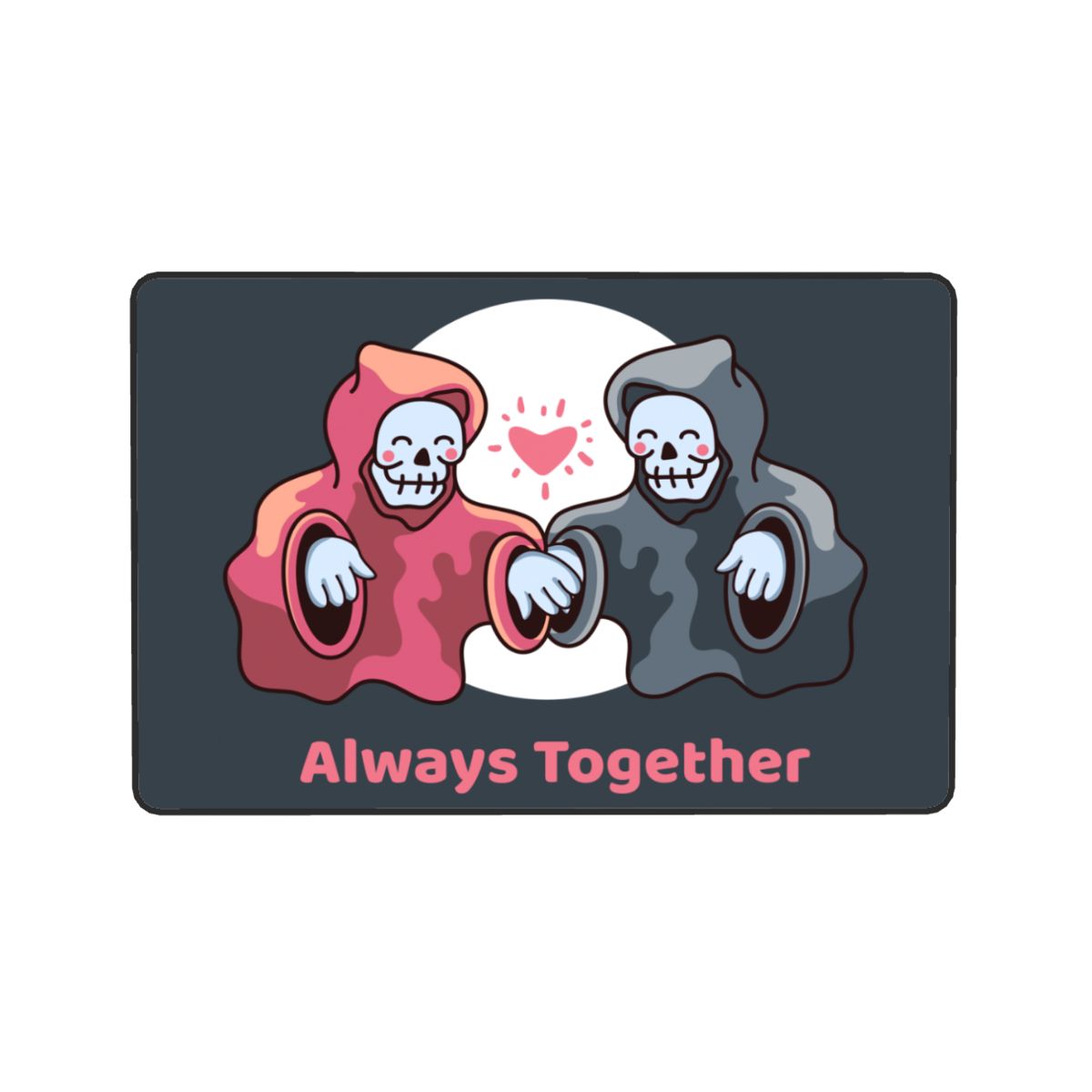Halloween Skull Falling Love Water Absorbency Home Floor Mat