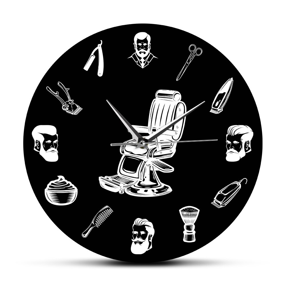 

Barber Shop - Frameless Acrylic Wall Clock, 501 Original
