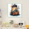 (Stamped/Counted) Halloween Glass Bottle Scene-11CT Cross Stitch 45*45cm/17.72*17.72in
