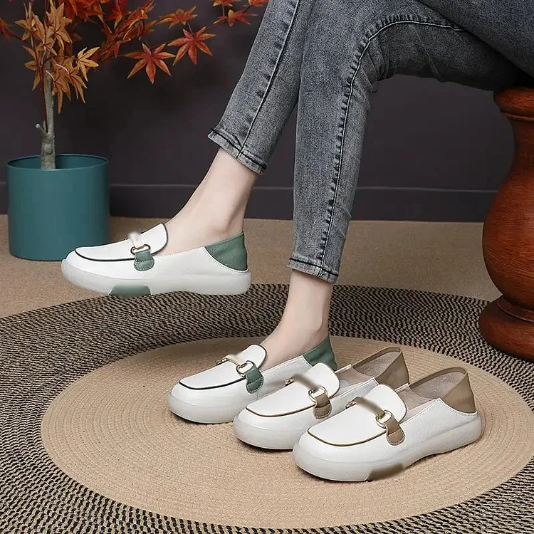 Women's Italian Leather Soft Sole Walking Shoes - Buy two pairs and get free shipping!
