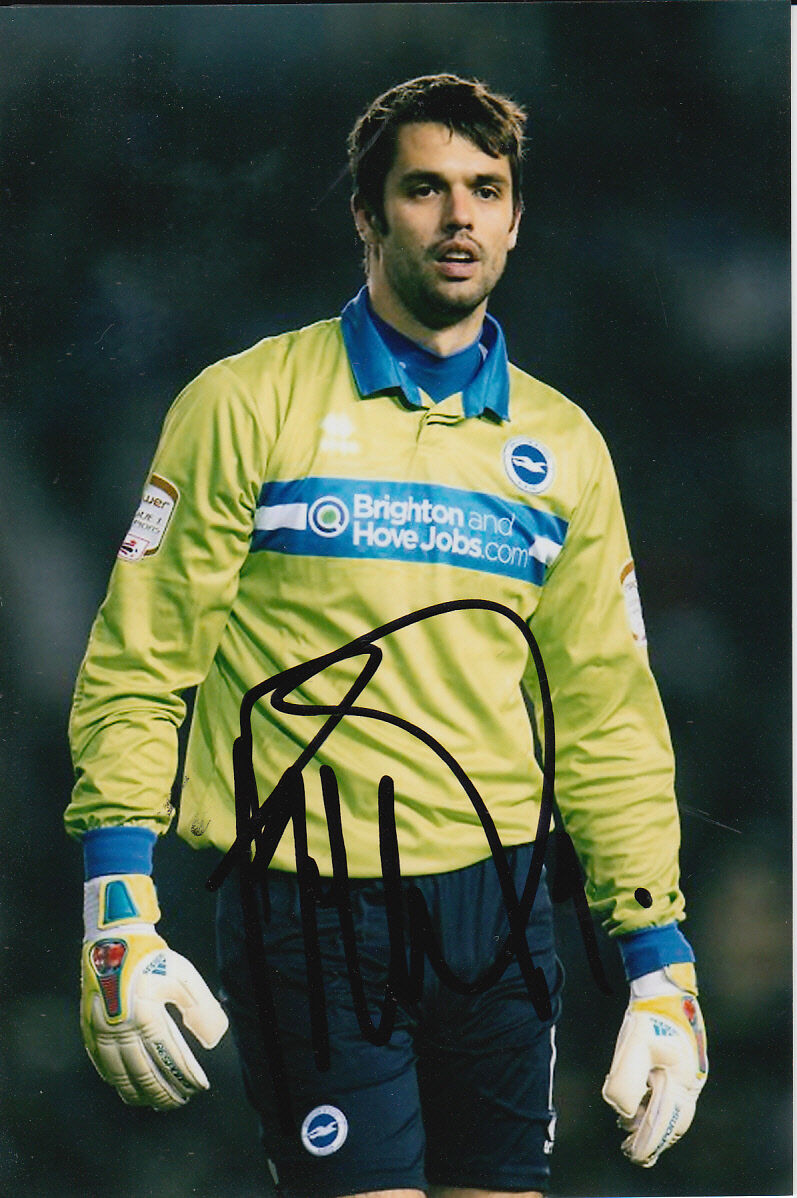 BRIGHTON & HOVE ALBION HAND SIGNED PETER BREZOVAN 6X4 Photo Poster painting 2.