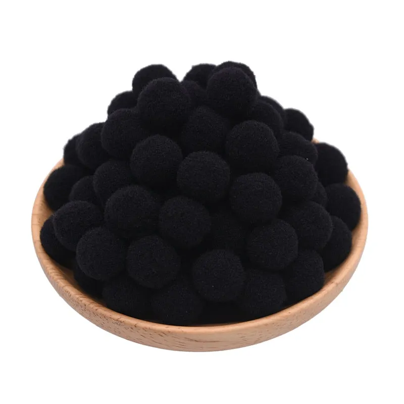 100Pcs 15-25mm Colorful Pompoms DIY Dolls Garment Handmade Material Soft Fluffy Pom Poms Ball For DIY Kids Toys Accessories