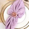 Golden Silver Flower Catering Napkin Ring