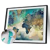 (US Only)Map Abstract Oil Paint By Numbers Kit Canvas Drawing DIY Color Pictures 80x40cm