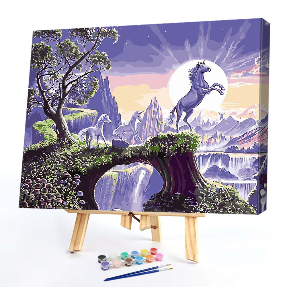 

40*50cm - Paint By Numbers - Cliff Horse, 501 Original