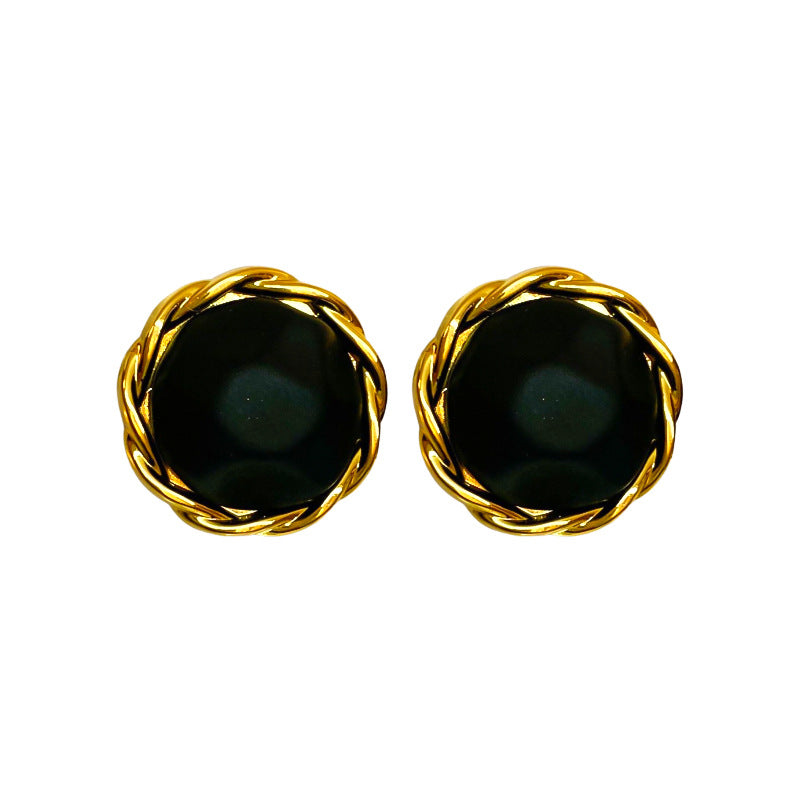 Luxurious Quadrilateral Round Ellipse Geometric Flower Alloy Electroplating Earrings