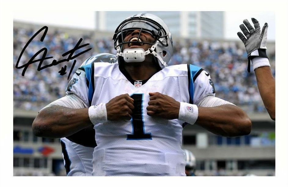 CAM NEWTON - CAROLINA PANTHERS AUTOGRAPH SIGNED Photo Poster painting POSTER