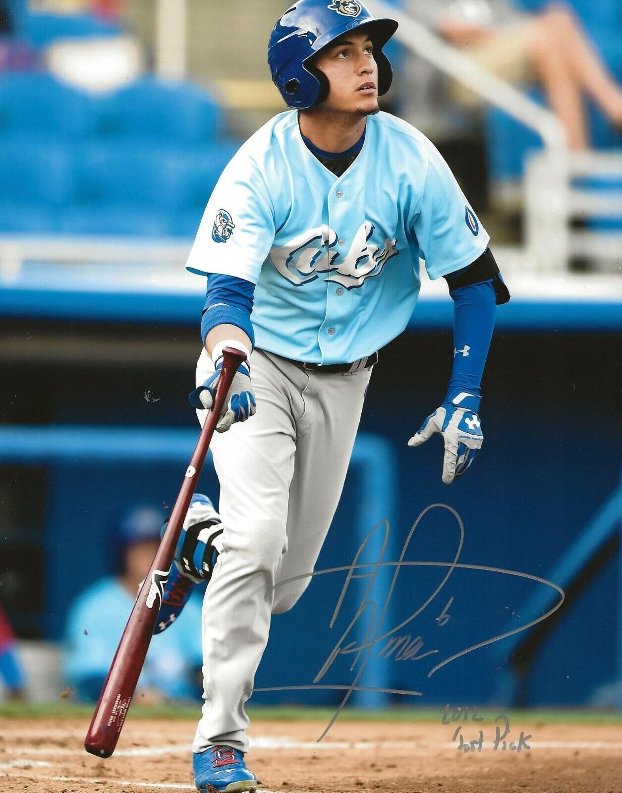 Albert Almora Jr. signed Chicago Cubs 8x10 Photo Poster painting W/ 2012 First Pick Inscription