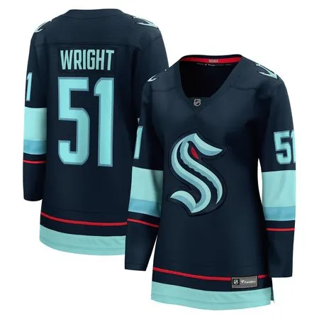 Women's Seattle Kraken #51 Shane Wright  Deep Sea Blue Home Jersey