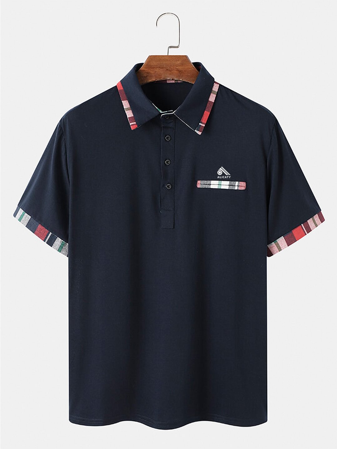 Men's Casual Printed Short Sleeve POLO T-Shirt