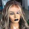 Brown Mixed Blonde Long Wigs Remy Wave Hair
