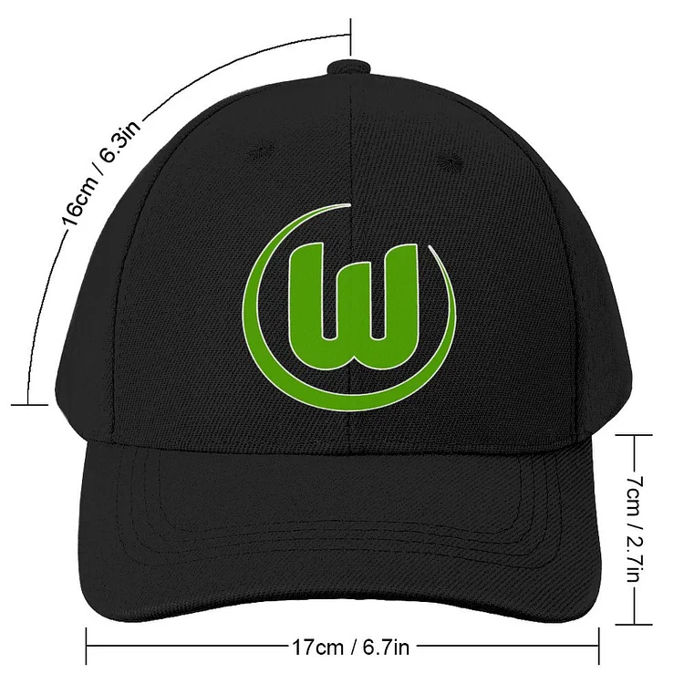 Unisex VfL Wolfsburg Baseball Cap Verstellbar Reine Farbe Baseballkappe Mütze