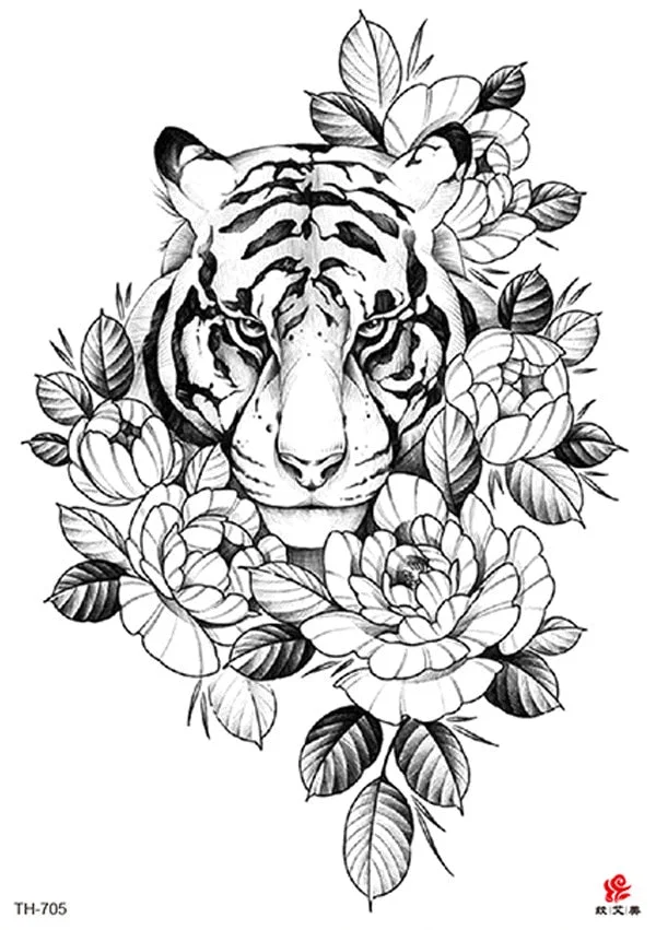 Waterproof Temporary Tattoo Sticker Wolf Crow Bird Forest Tree Black Fake Tatto Flash Tatoo Arm Leg Big Art for Women Men