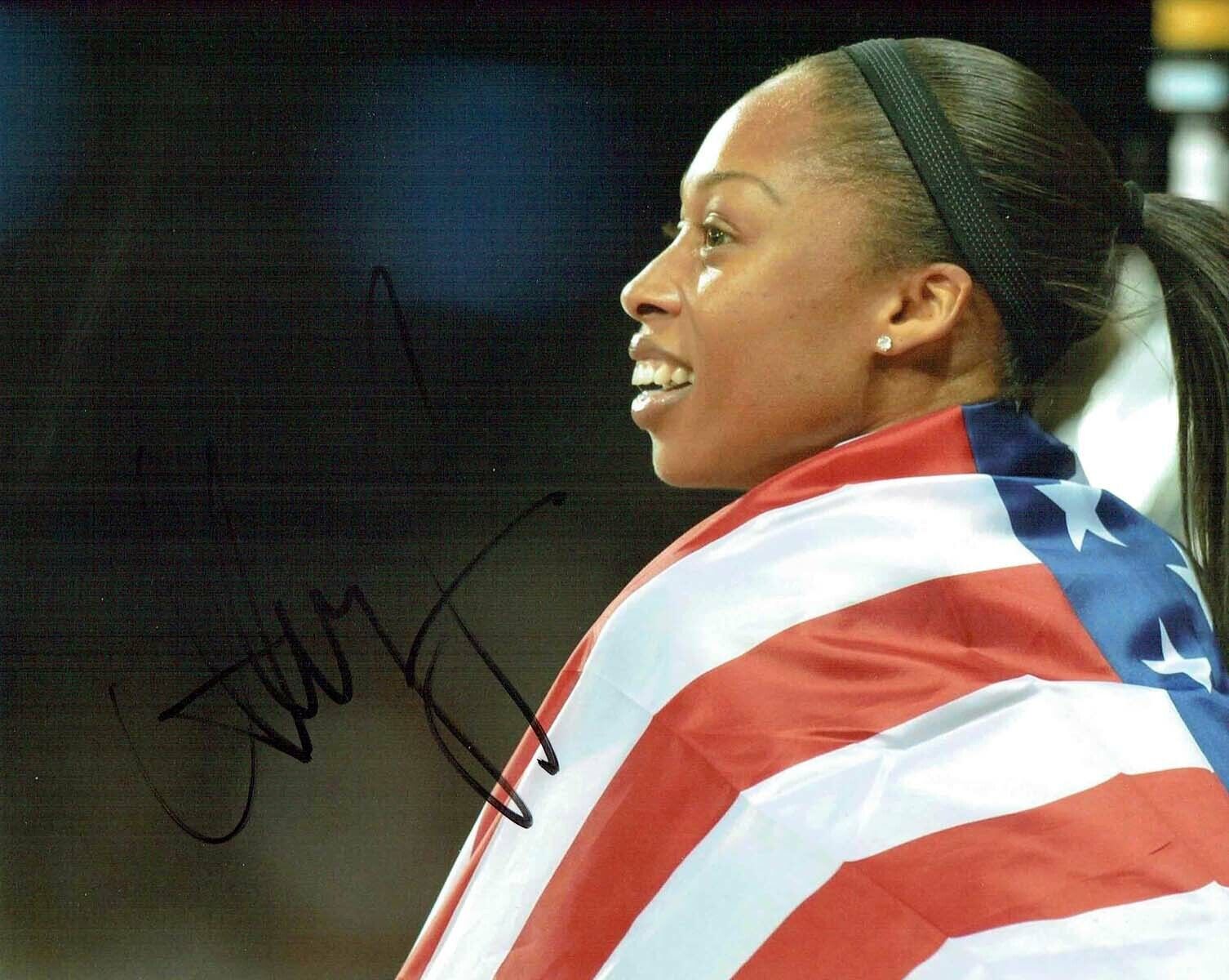 Allyson FELIX Autograph 10x8 Signed Photo Poster painting 5 AFTAL RD COA USA Athlete Gold Medal