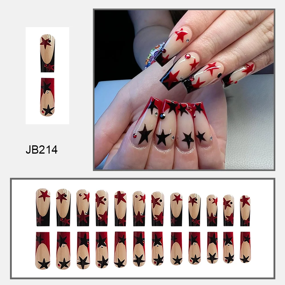 Churchf Churchf Ballet Armour Red And Black Color Star Beauty Armour Piece Wearing Armour Removable Nail