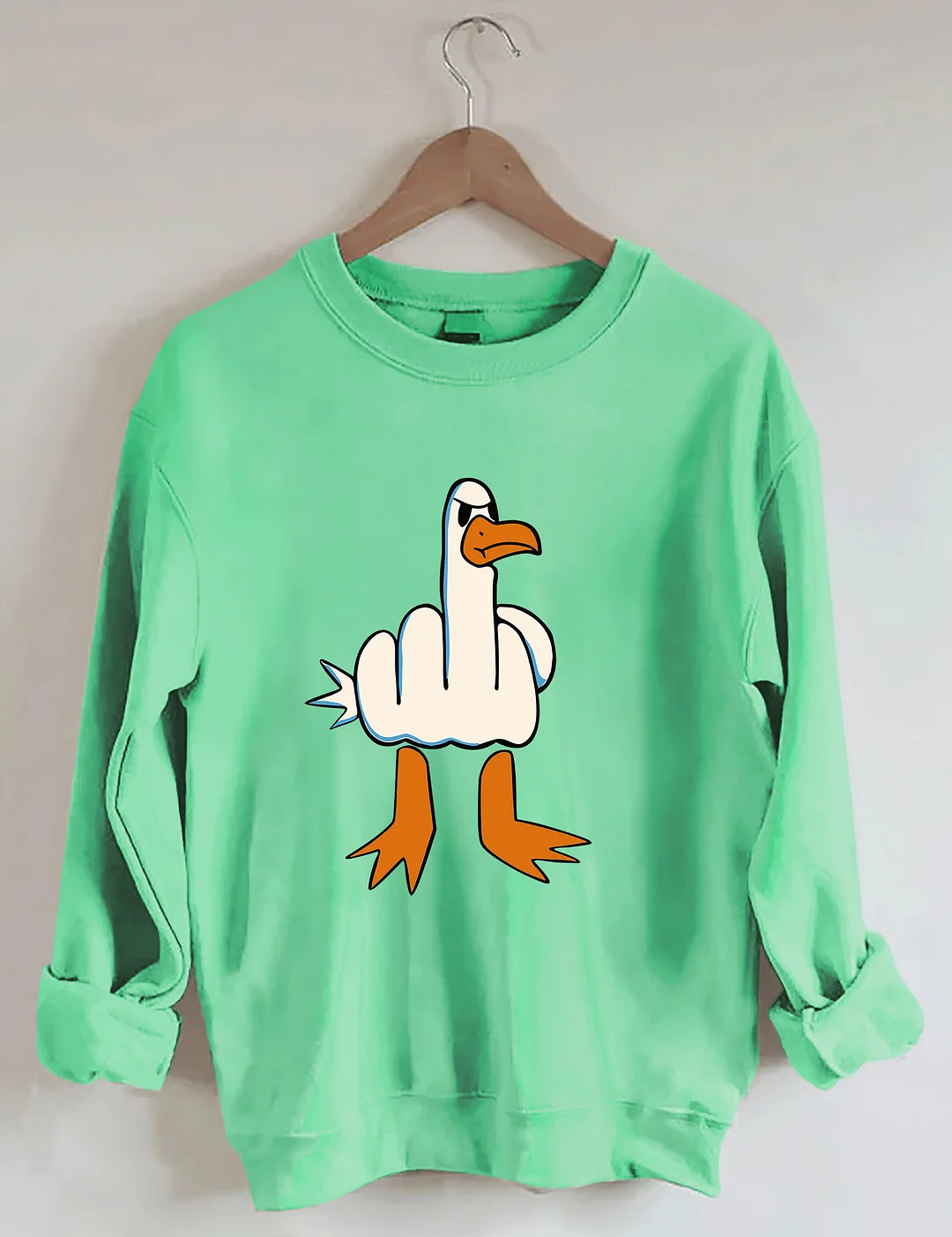 I Don't Give A Duck Middle Finger Funny Sweatshirt
