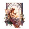 >SALE<5D DIY Full Round Drill Diamond Painting Elf Girl Read Book Art Craft 30x40cm