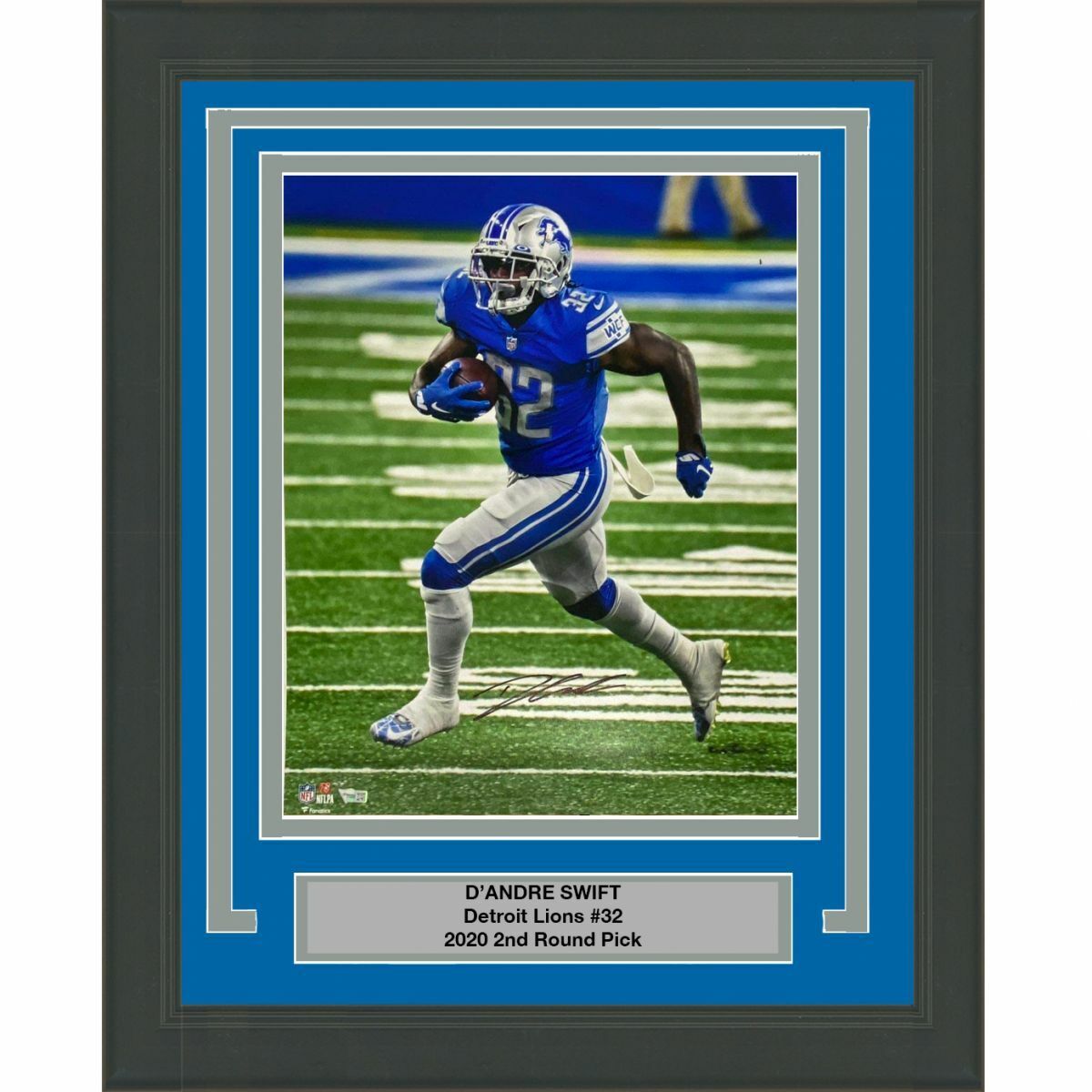 FRAMED Autographed/Signed D'ANDRE SWIFT Detroit Lions 16x20 Photo Poster painting Fanatics COA