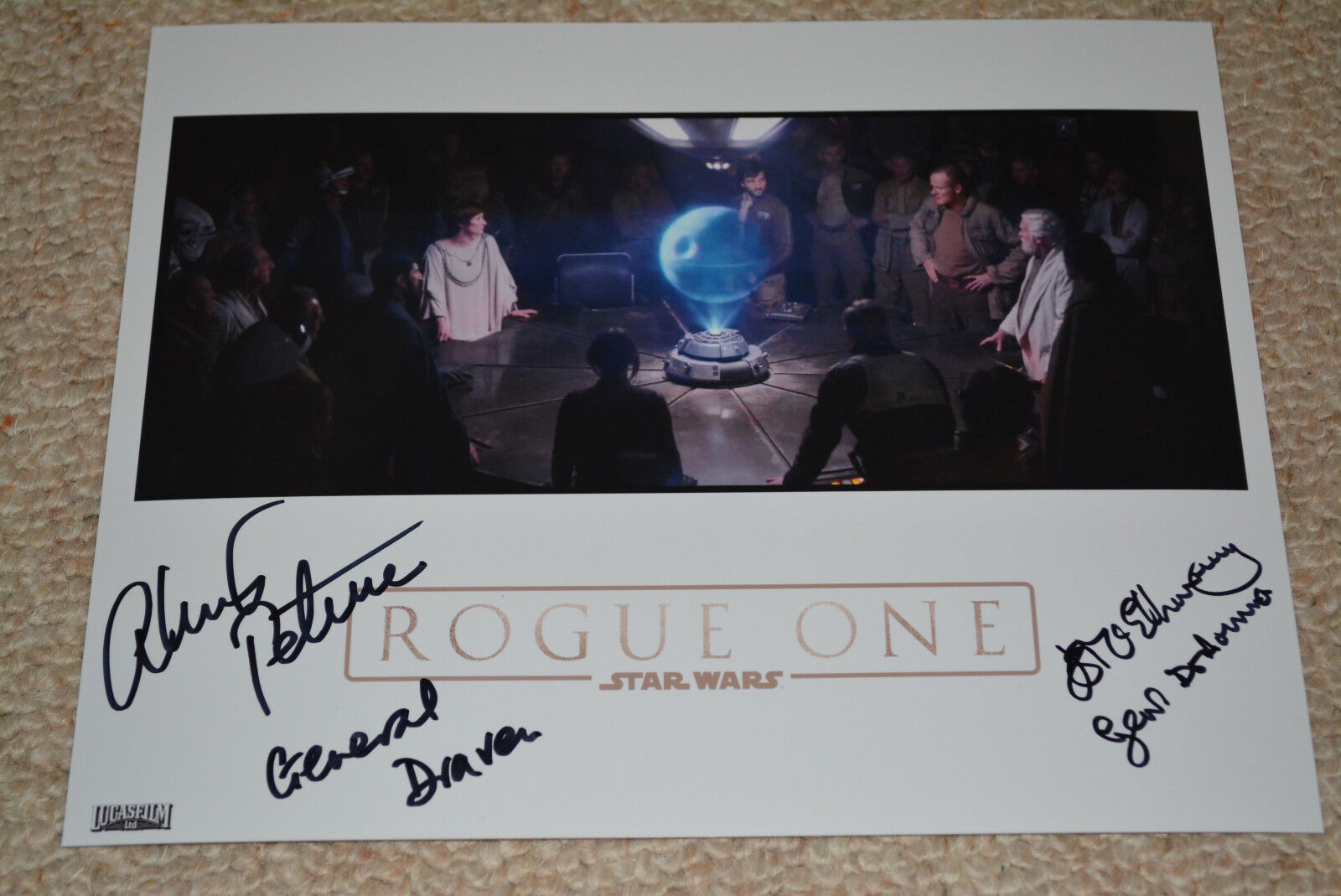 ALISTAIR PETRIE & IAN MCELHINNEY signed IP autograph 8x10 STAR WARS ROGUE ONE