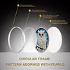 Kit de peinture en perles maison pour hibou avec cadre rond et pompon de 9,25x9,25 pouces kits d&rsquo;art pour peinture en perles pour adultes d&eacute;butants d&eacute;coration murale