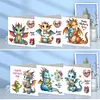 uk.everydayedeals 6Pcs DIY Diamond Painting Greeting Card - Dinosaurs