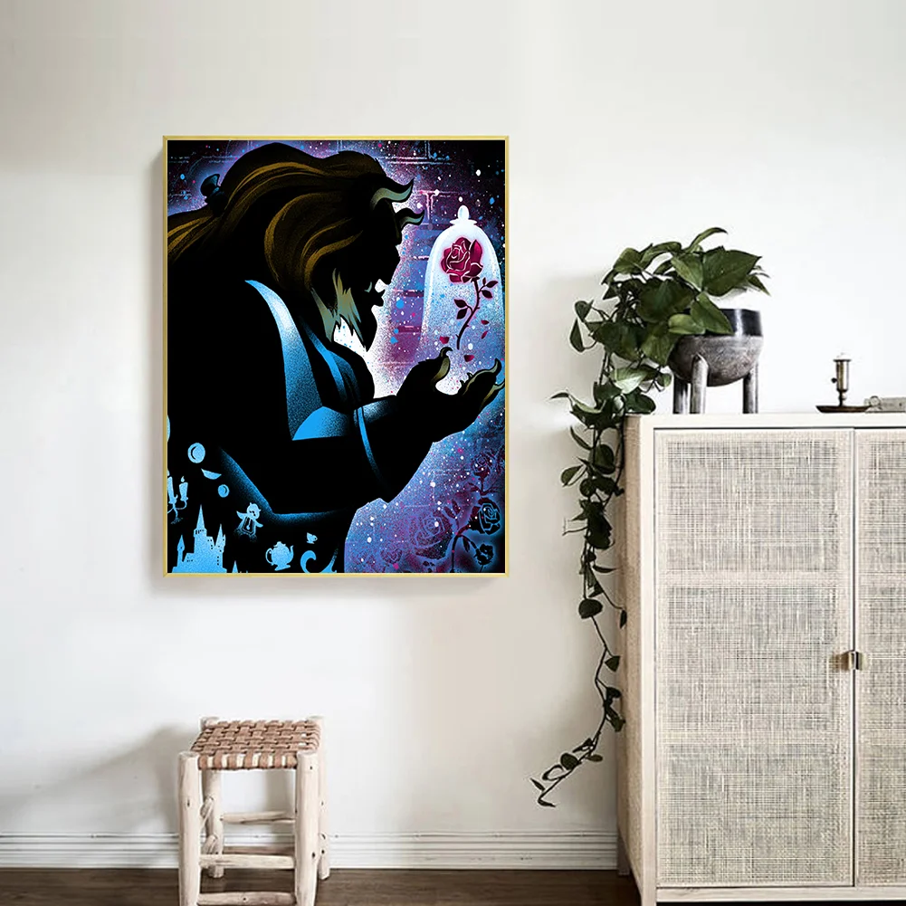 11CT Full Stamped Cross Stitch - Silhouette Series(Canvas|40*50cm)