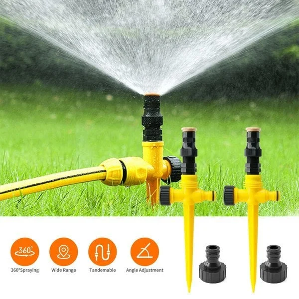 🔥360° Rotation Auto Irrigation System Garden Lawn Sprinkler Patio