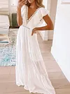 Falbala V-Neck Sleeveless Maxi Dress